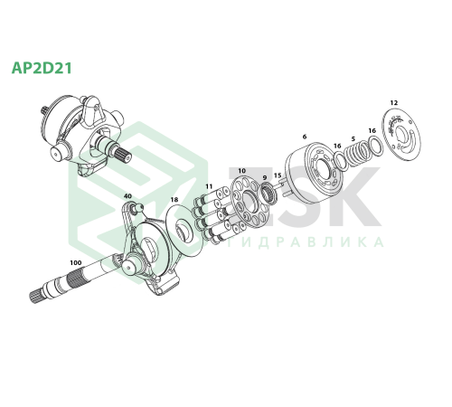 AP2D21 Блок цилиндров 92x65