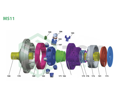 MS11 Ведущий вал T28 d74.5 L233 T25 d79.4