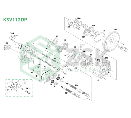 K3V112DP Подшипник 35x47x30