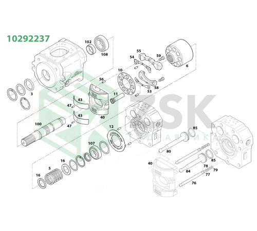 10292237 Блок цилиндров 132x117