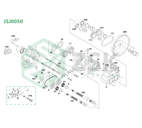JSJ0050 Поршень с башмаком 28x93.6