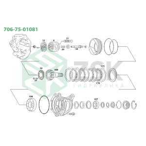 706-75-01081 SWING MOTOR