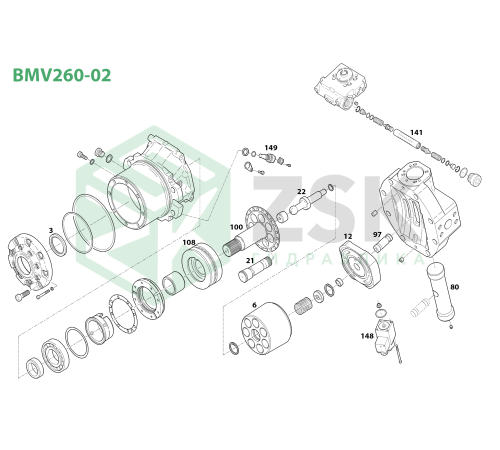 BMV260-02 Блок цилиндров 152.3x110