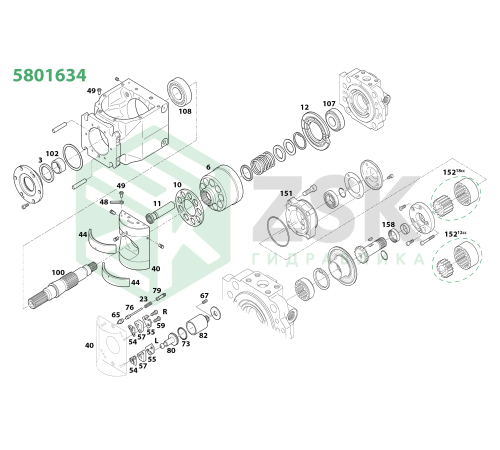 5801634 Поршень с башмаком 21.5x95.2