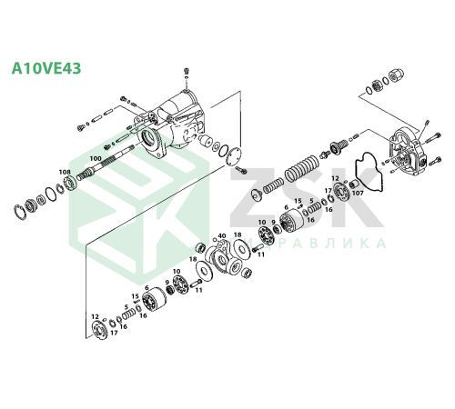 A10VE43 Упорне кільце