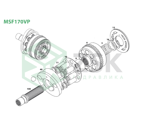 MSF-170VP Поршень с башмаком 26.5x83.3