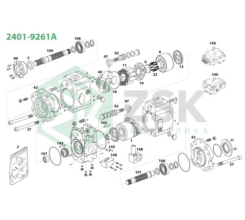 2401-9261A Блок цилиндров 150x117.5