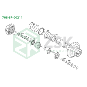 708-8F-00211 TRAVEL MOTOR PC200-7