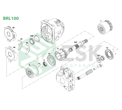 BRL100 Поршень с башмаком 25.85x80.9