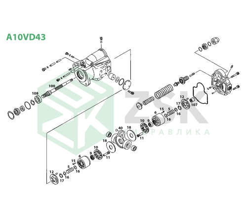 A10VD43 Распределитель R ,ширина окна 6.7