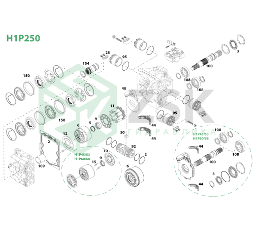H1P250 Шарнір