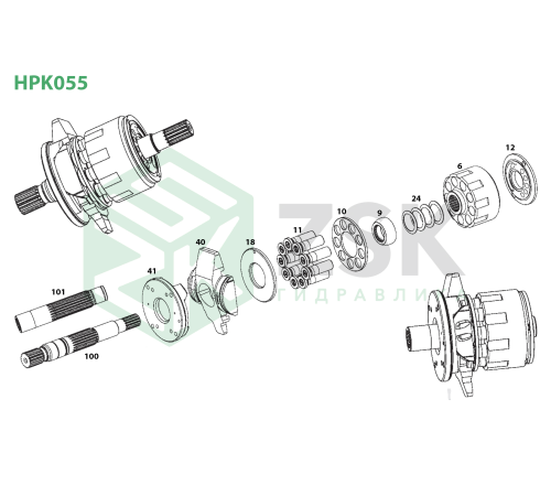 HPK055 MAIN PUMP Шарнир