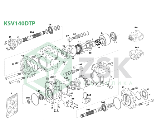 K5V140DTP Шарнир (Стальной)