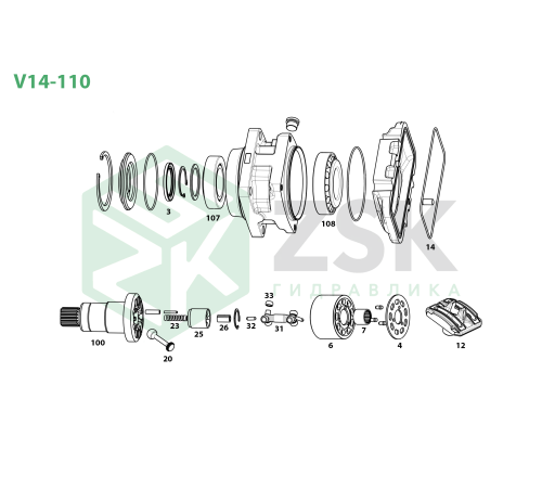 V14-110 Плита скольжения