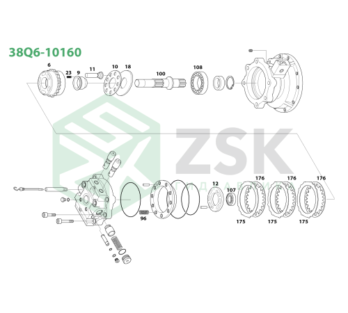 38Q6-10160 SWING MOTOR Серво поршень