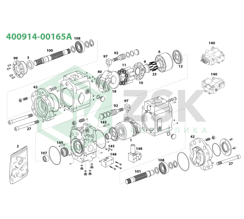 400914-00165A Муфта D-43, L-44, T-18 d-33