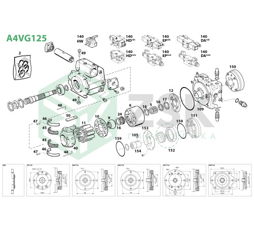A4VG125 Шарнир