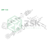 JMF-155-B Блок цилиндров 153.85x117.6 (ø между шлицов 147)