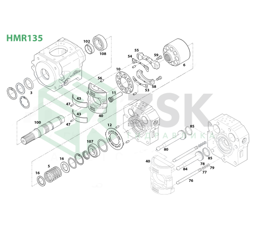 HMR135-02 Поршень с башмаком 23x94.6