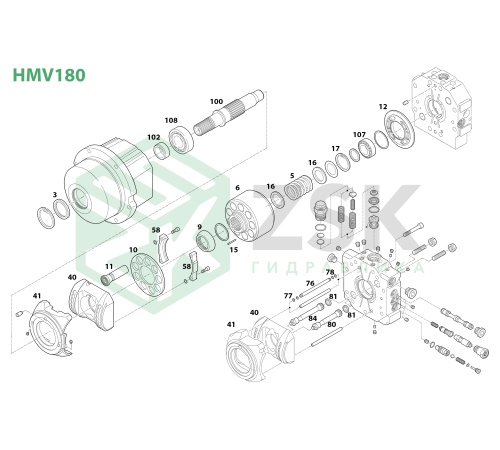 HMV180-01 Блок цилиндров 154x117.5
