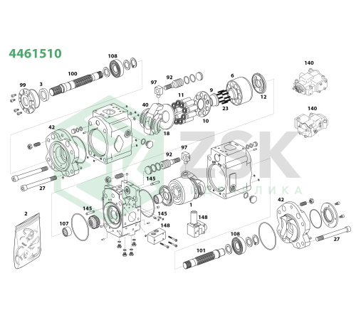 4461510 Суппорт+Поворотная плита (40+41)