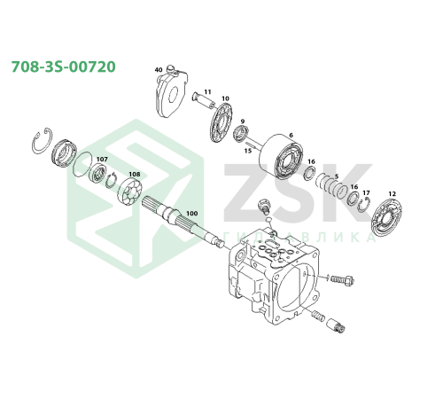 708-3S-00720 MAIN PUMP Распределитель R