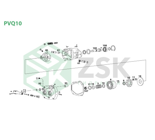 PVQ10 Подшипник 15.875x20.638x12.7