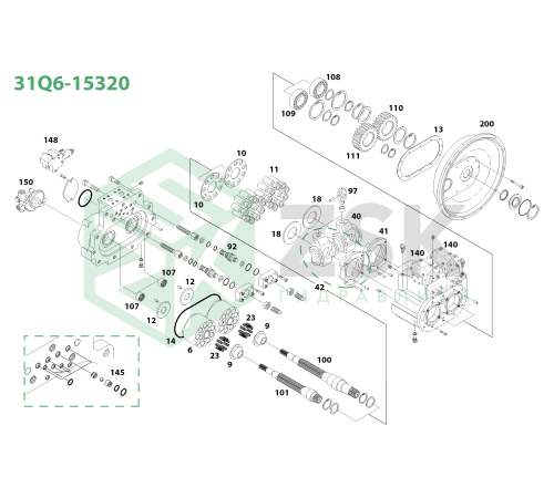 31Q6-15320 MAIN PUMP Распределитель R