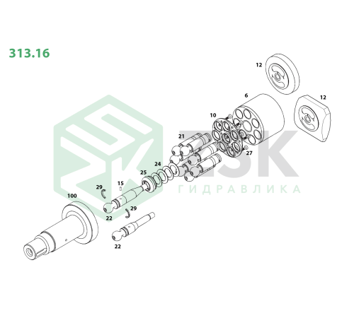 313.16 Притискна пластина