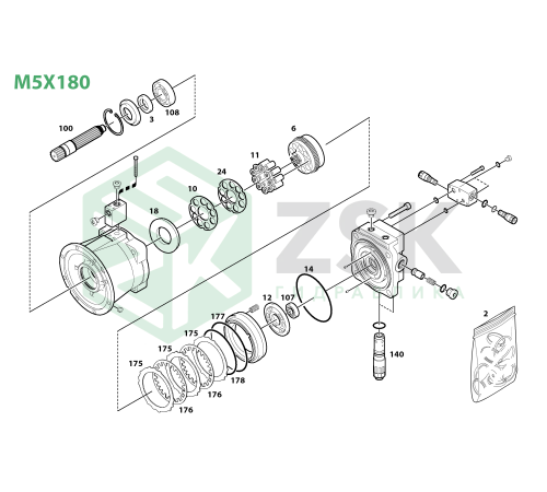 M5X180 Распределитель M