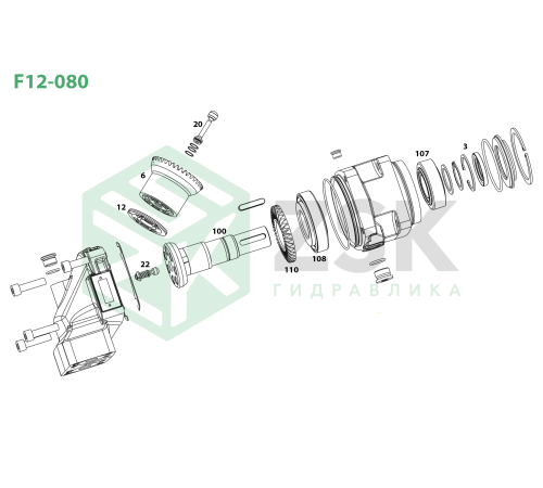 F12-080 Блок цилиндров 85x81 (По шлицам d113.5)