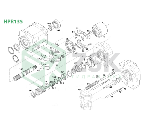 HPR135-02 Поршень с башмаком 23x94.6