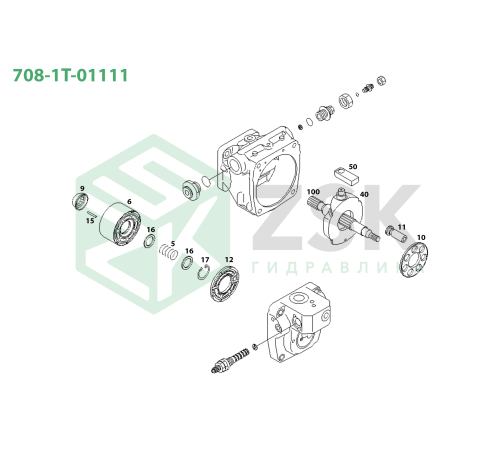 708-1T-01111 MAIN PUMP Шарнир