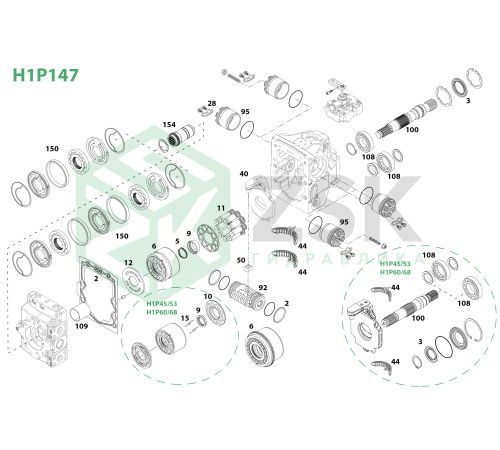 H1P147 Манжета вала 60x90x7