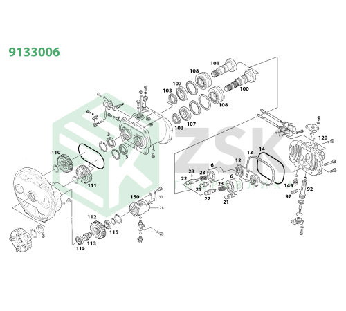 9133006 MAIN PUMP Блок цилиндров 102x83
