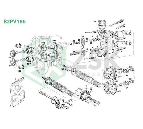 B2PV186 Блок цилиндров 135x110