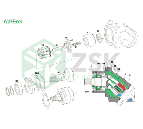 A2FE63 Блок цилиндров 76x64