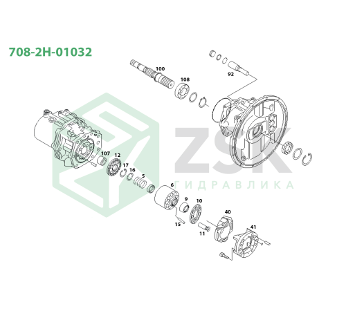 708-2H-01032 MAIN PUMP (HPV165) Шарнир