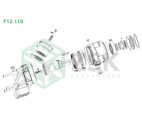 F12-110 Кольца поршня (Тонкое h-0.5)