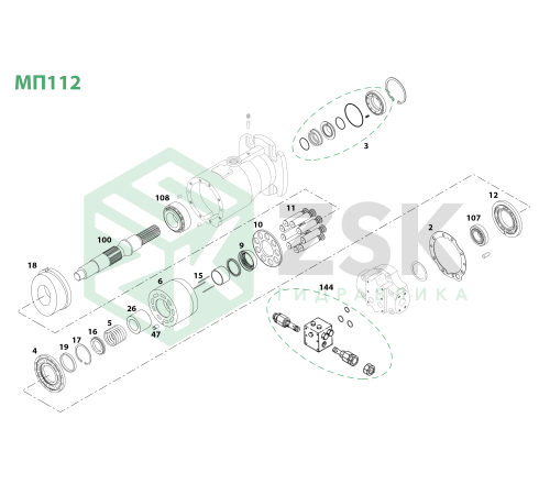 МП 112 Комплект ущільнень