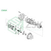 CS05A Ведущий вал L-178.5, d1-12, d2-16.75, d3-17.9, d4-21.7, d5-17.1, d6-16.4, d7-13.4, Z1-13, Z2-17