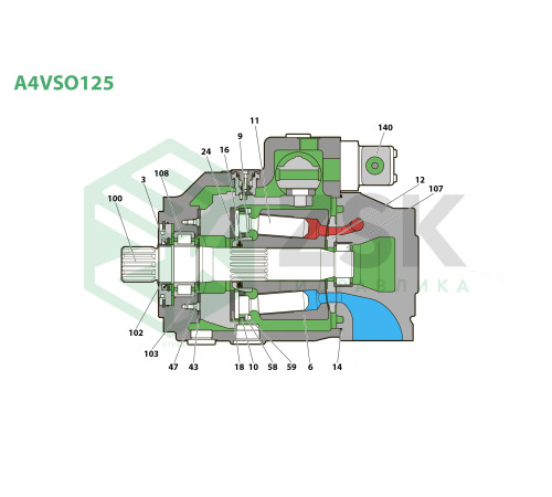A4VSO125 Манжета вала 60x80x7