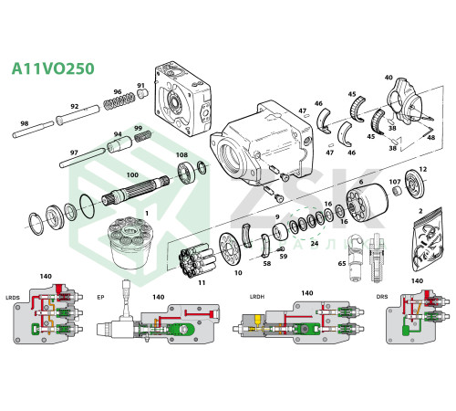 A11VO250 Скрепка крючок