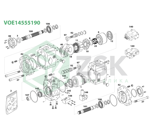 VOE14555190 Муфта L-44, D-34, T-13