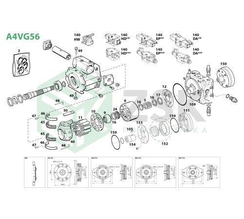 A4VG56 Роликовый подшипник