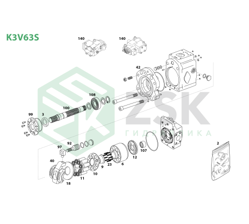 K3V63S Шарнир (Бронза)