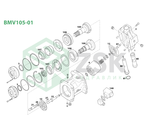 BMV105-01 Кольцо со сферой