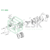 F11-005 Ведущий вал d18 L124 d39 (Шпонка)
