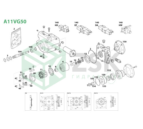 A11VG50 Прижимная пластина