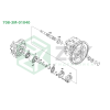 708-3M-01040 MAIN PUMP (HPD71) Блок цилиндров 137.5x114.8
